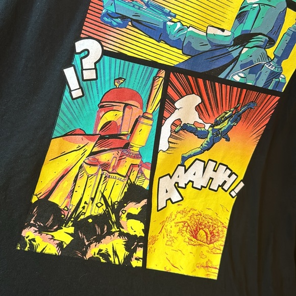 Disney Star Wars Mandalorian "Bad Day?" Black Graphic T-shirt Mens Size US XL - Picture 4 of 14